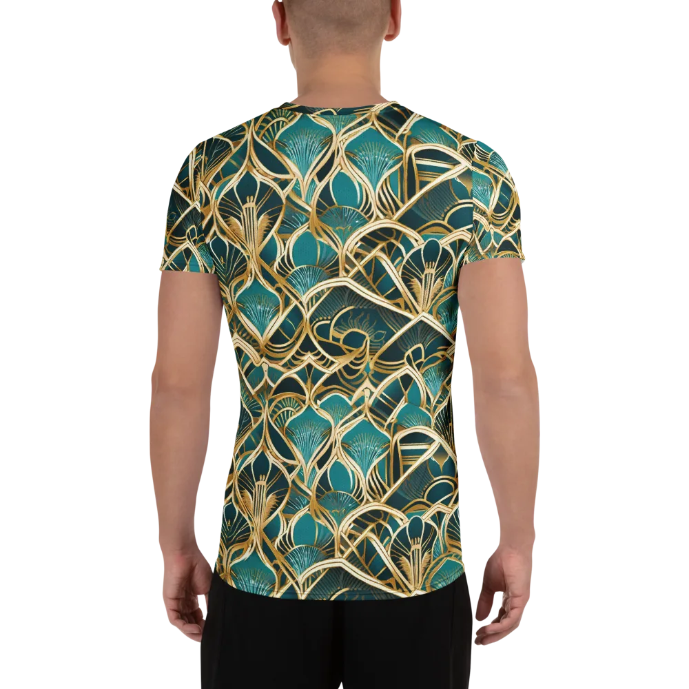 Gilded Botanicals on Men's Athletic T-Shirt — Back