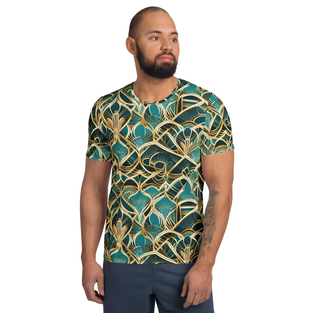 Gilded Botanicals on Men's Athletic T-Shirt — Front
