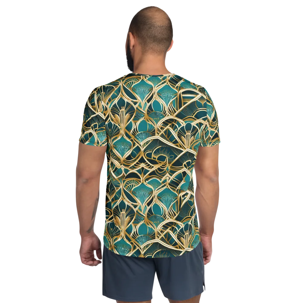 Gilded Botanicals on Men's Athletic T-Shirt — Back