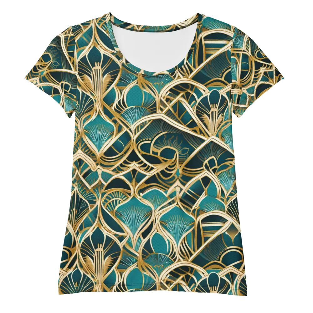 Gilded Botanicals on Women's Athletic T-Shirt — Front