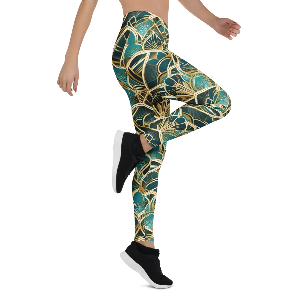 Gilded Botanicals on Leggings — Right