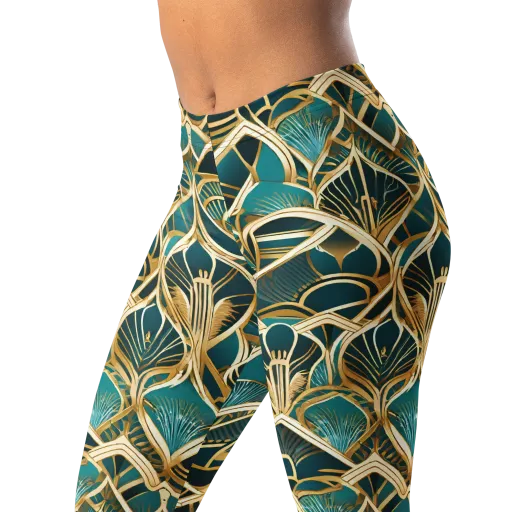 Gilded Botanicals on a Leggings