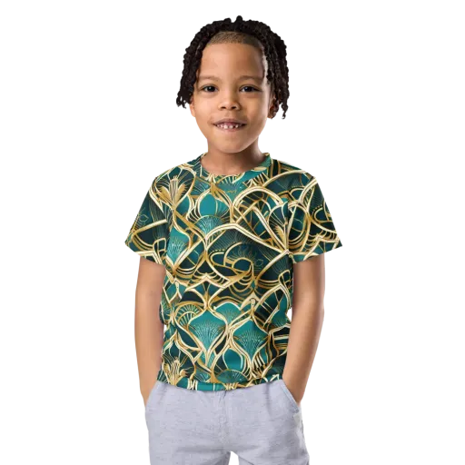 Gilded Botanicals on a Kids Crew Neck T-Shirt