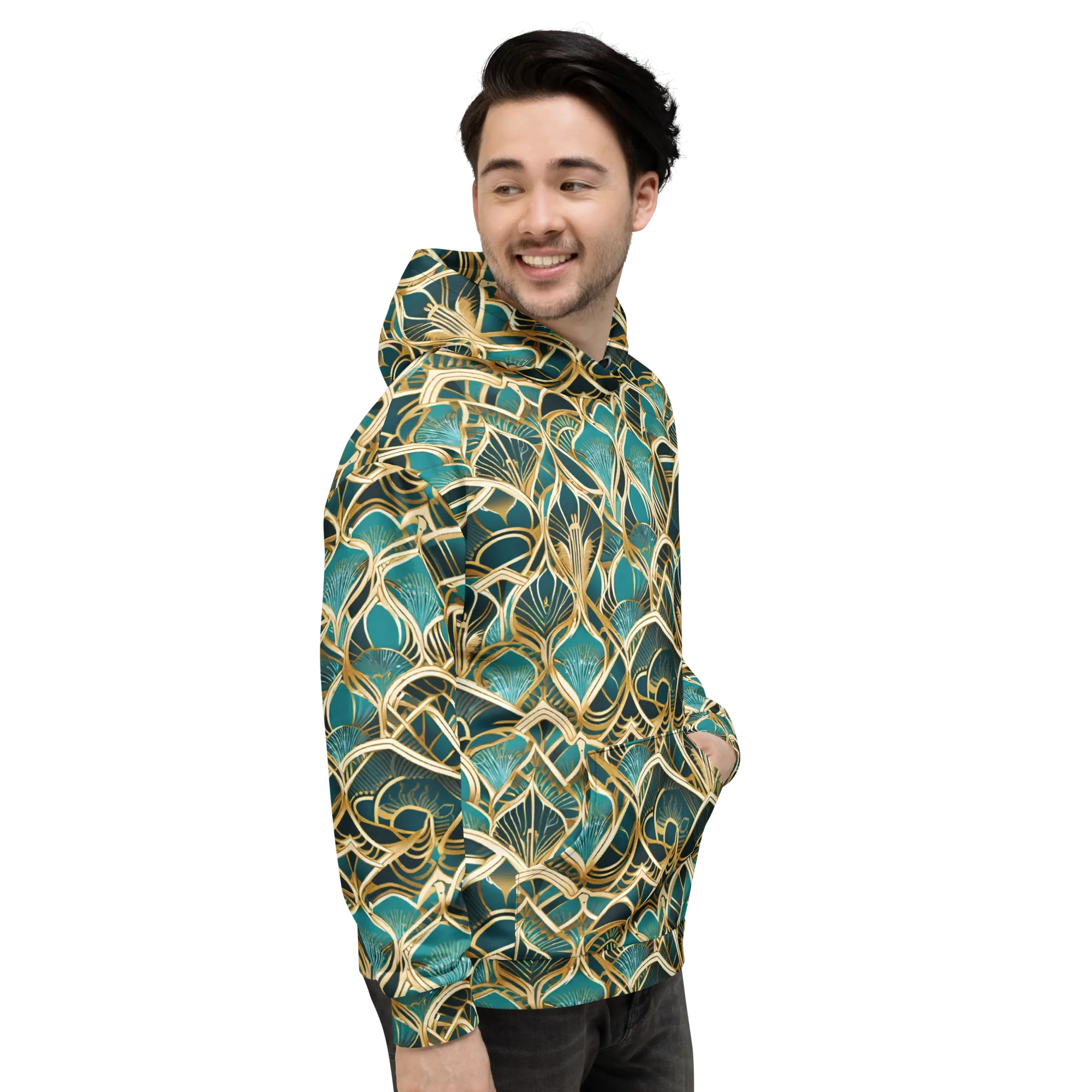 Gilded Botanicals on Hoodie — Right