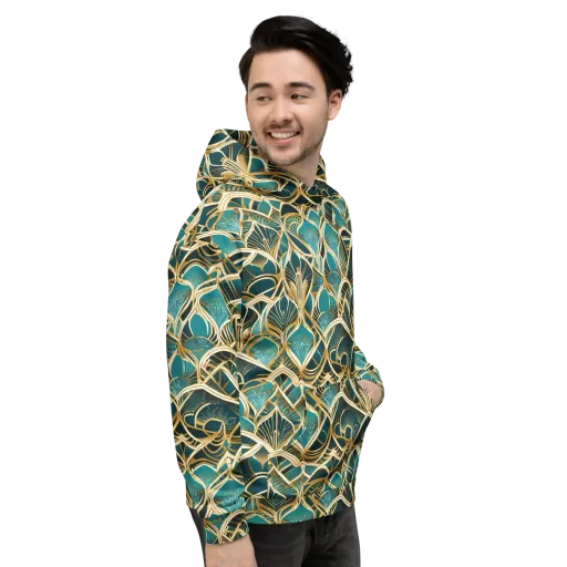 Gilded Botanicals on a Hoodie