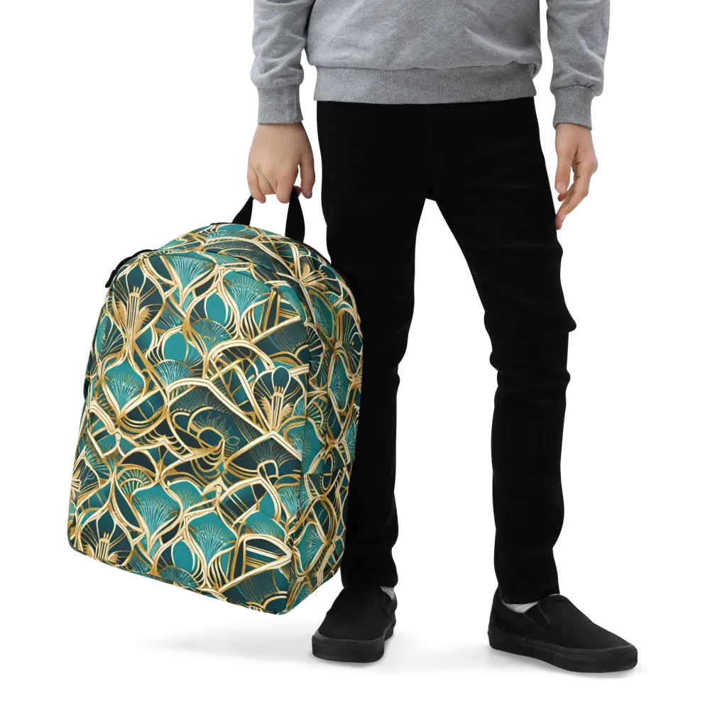 Gilded Botanicals on Minimalist Backpack — Zoomed-in