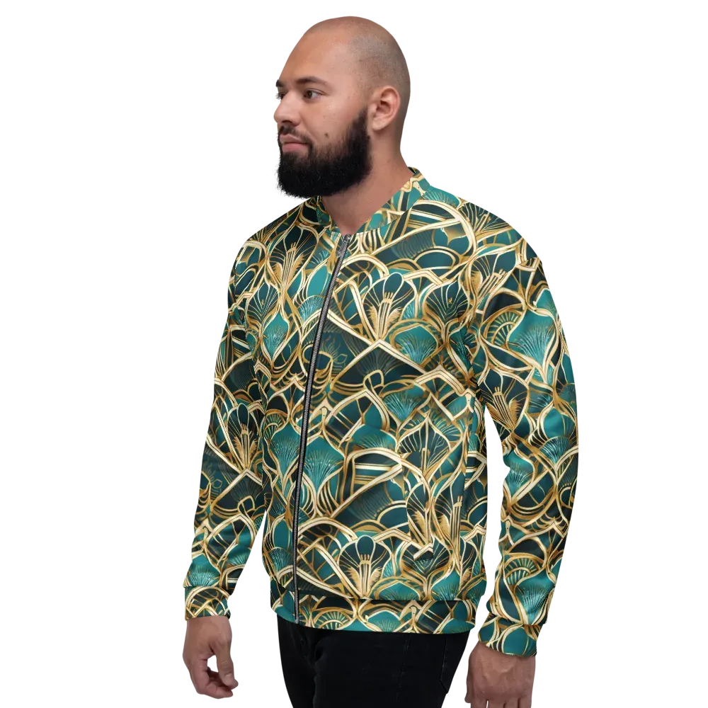 Gilded Botanicals on Bomber Jacket — Left