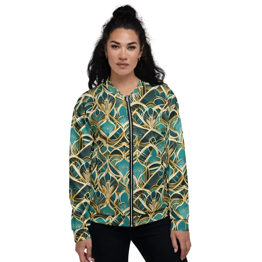 Gilded Botanicals on Bomber Jacket — Front