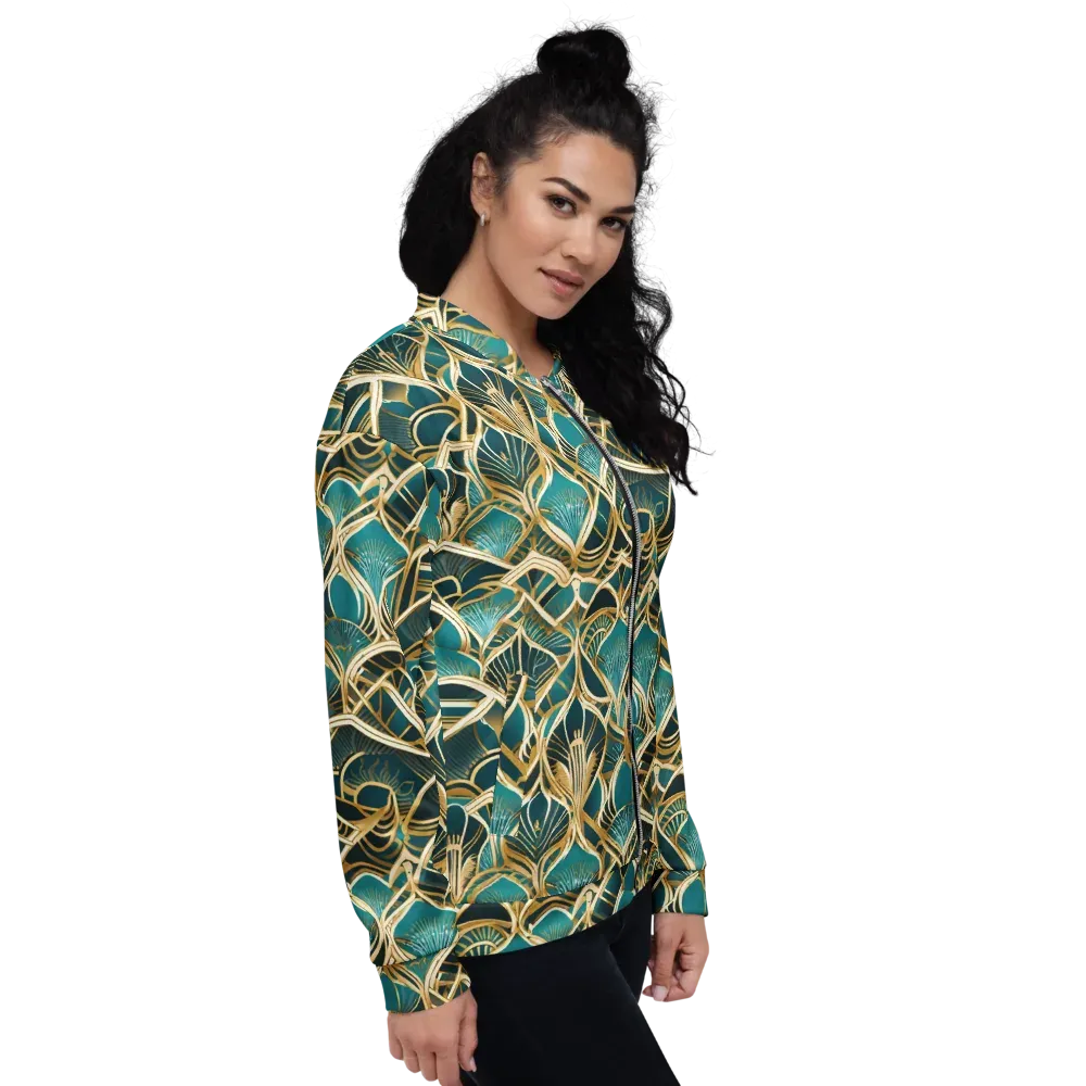 Gilded Botanicals on Bomber Jacket — Right