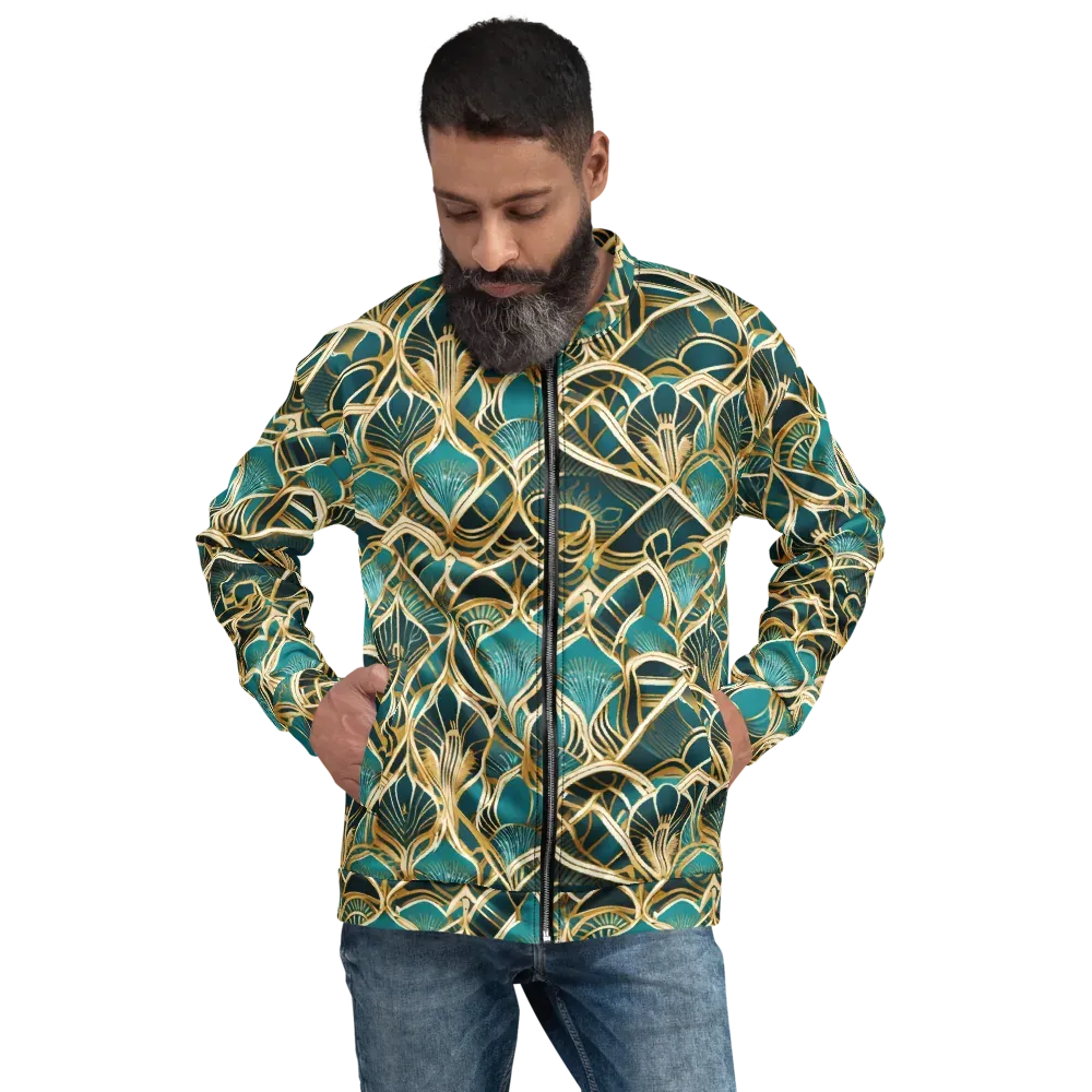 Gilded Botanicals on Bomber Jacket — Front