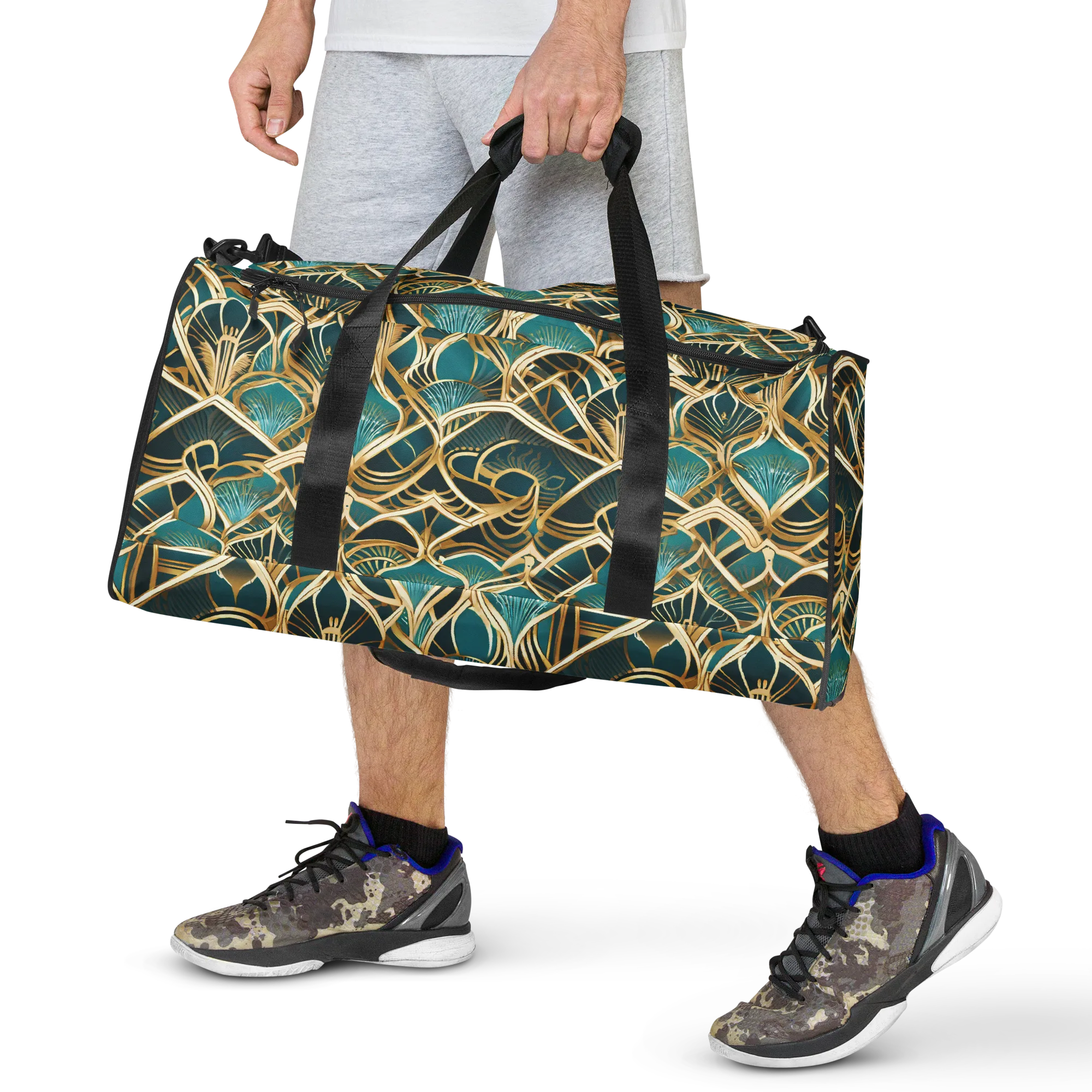 Gilded Botanicals on Duffle Bag — Front
