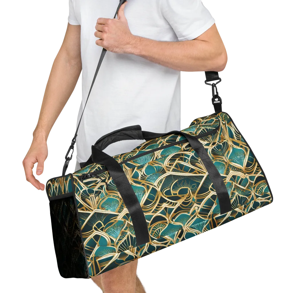 Gilded Botanicals on Duffle Bag — Right Front