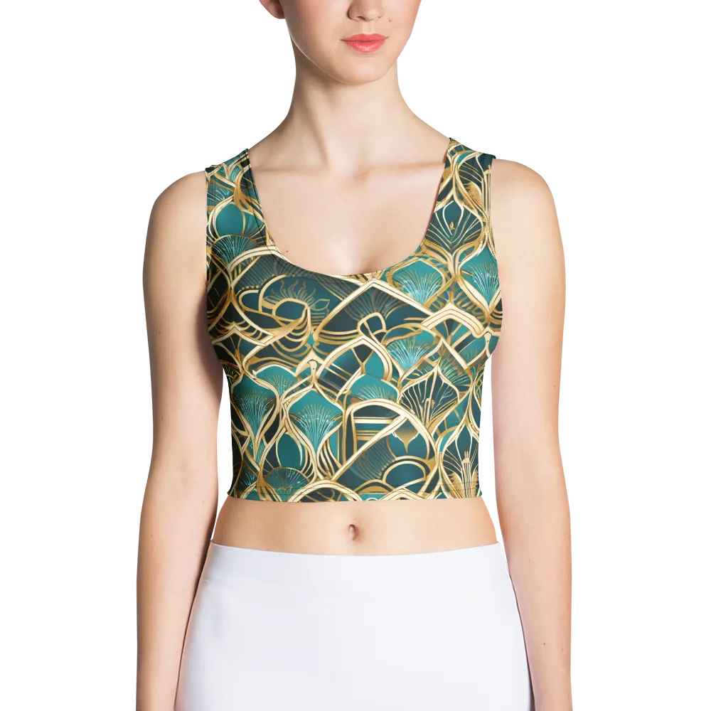 Gilded Botanicals on Crop Top — Front