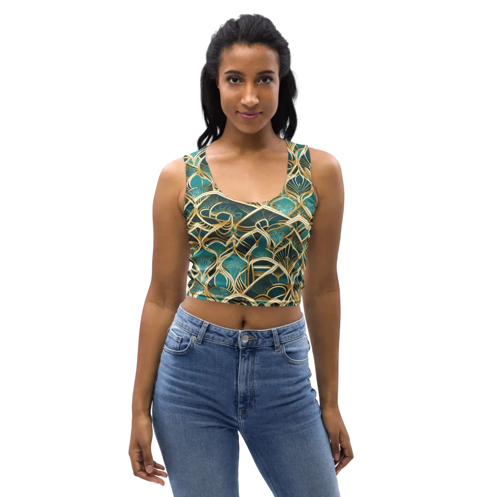 Gilded Botanicals on Crop Top — Front