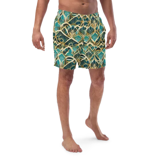 Gilded Botanicals on a Swim Trunks