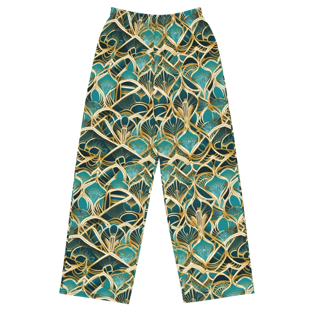 Gilded Botanicals on Wide-Leg Pants — Front