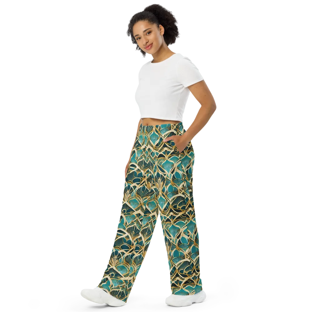 Gilded Botanicals on Wide-Leg Pants — Left Front