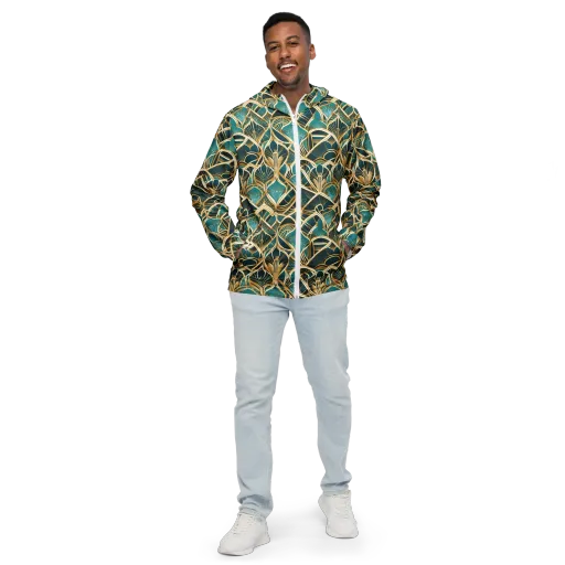 Gilded Botanicals on a Men's Windbreaker