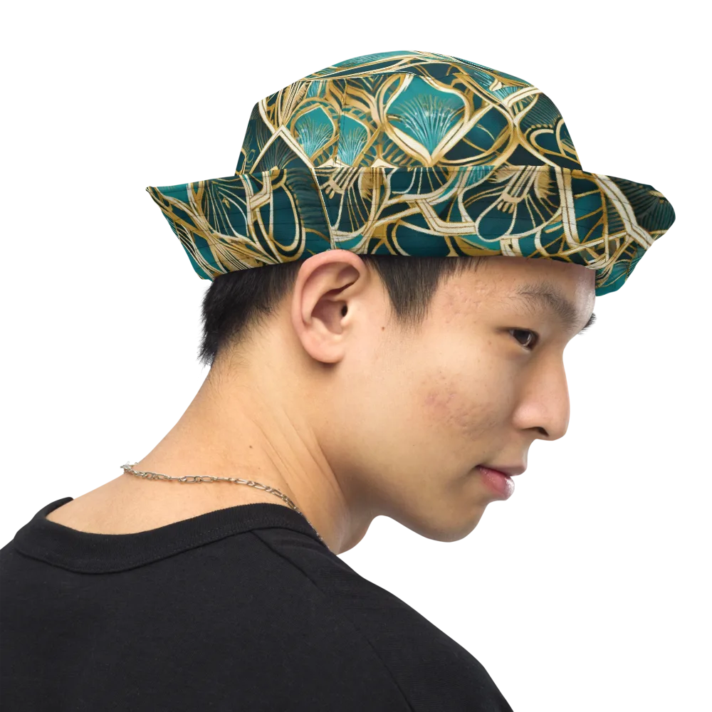 Gilded Botanicals on Reversible Bucket Hat — Right Outside