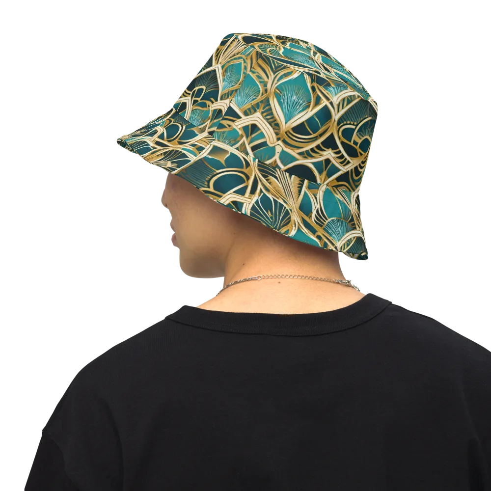 Gilded Botanicals on Reversible Bucket Hat — Back Inside