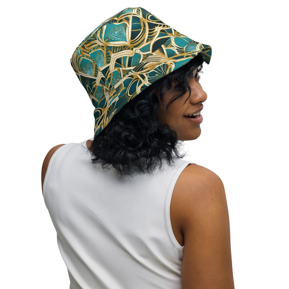 Gilded Botanicals on Reversible Bucket Hat — Right Outside