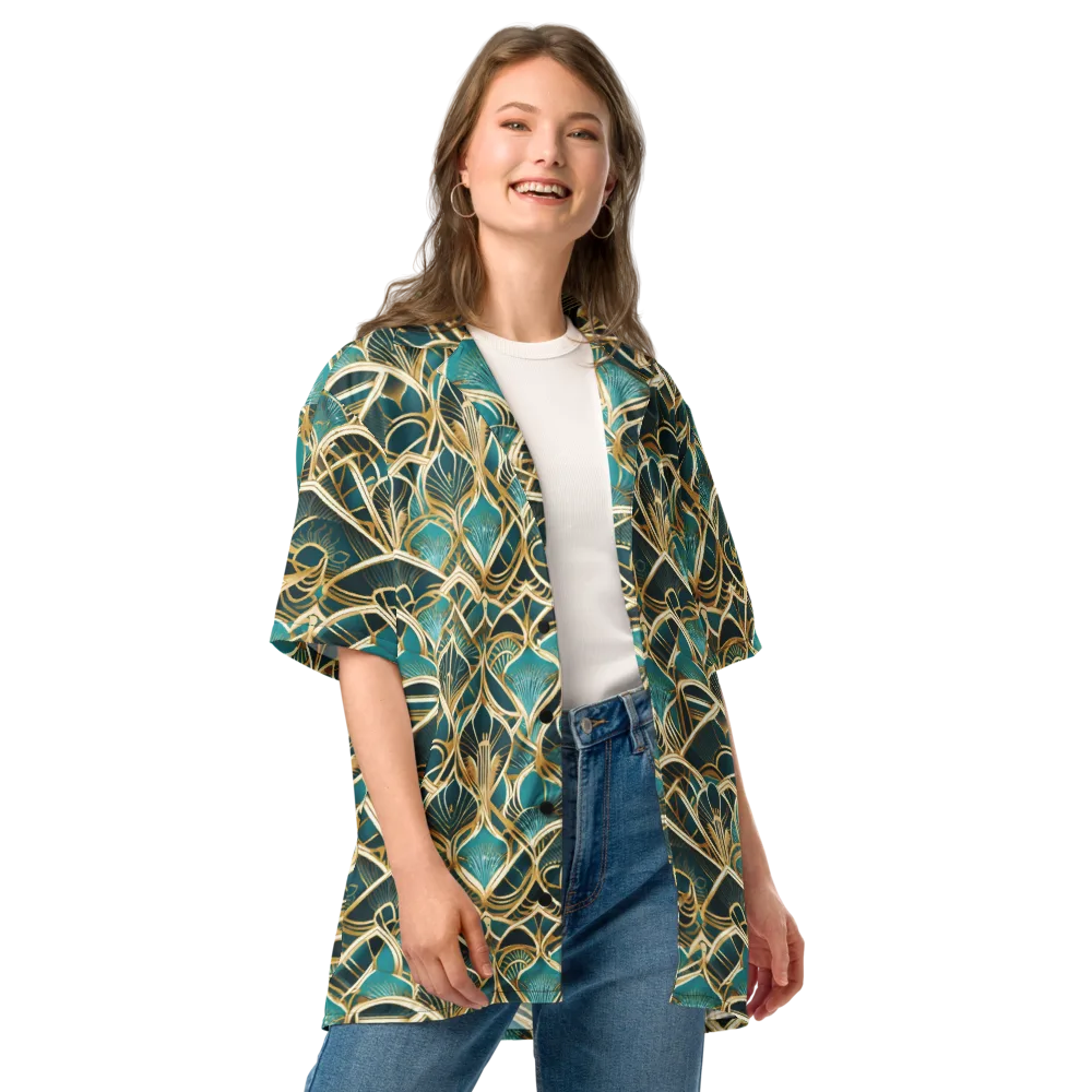 Gilded Botanicals on Button Shirt — Front