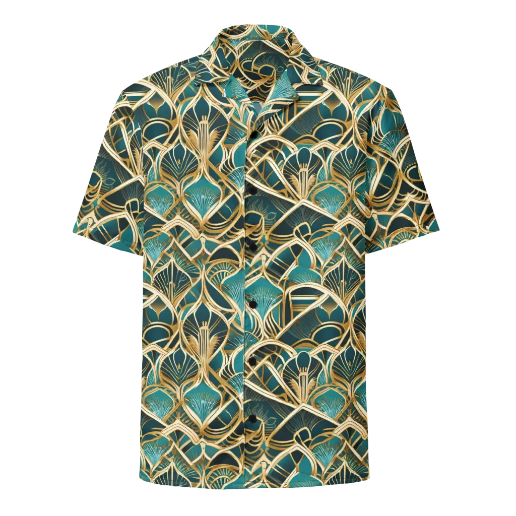 Gilded Botanicals on Button Shirt — Front