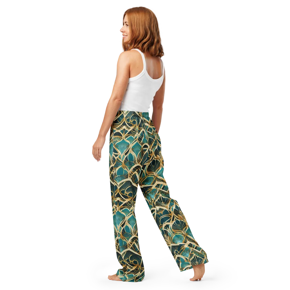 Gilded Botanicals on Women's Pajama Pants — Back