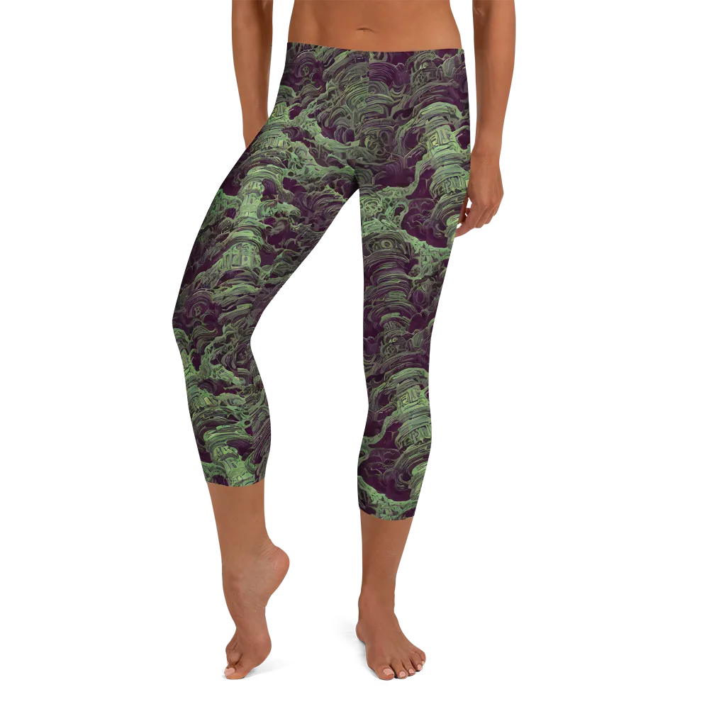 Knab Whorls on Capri Leggings — Front