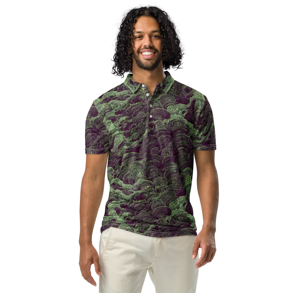 Knab Whorls on Men's Slim Fit Polo Shirt — Front