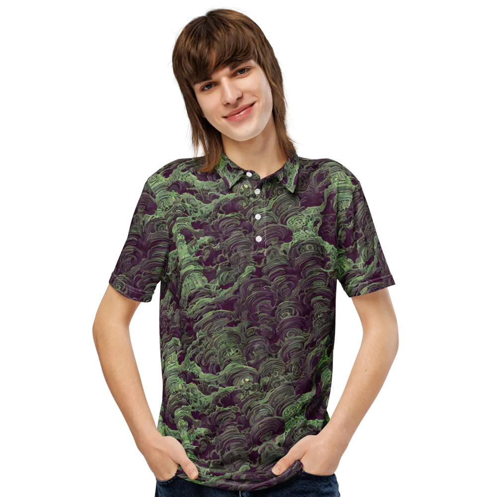 Knab Whorls on Men's Slim Fit Polo Shirt — Front