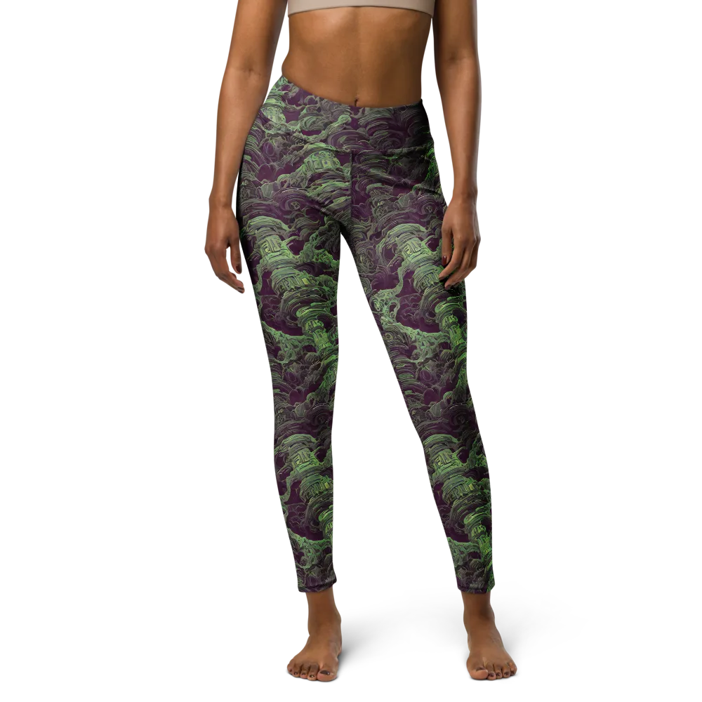 Knab Whorls on Yoga Leggings — Front