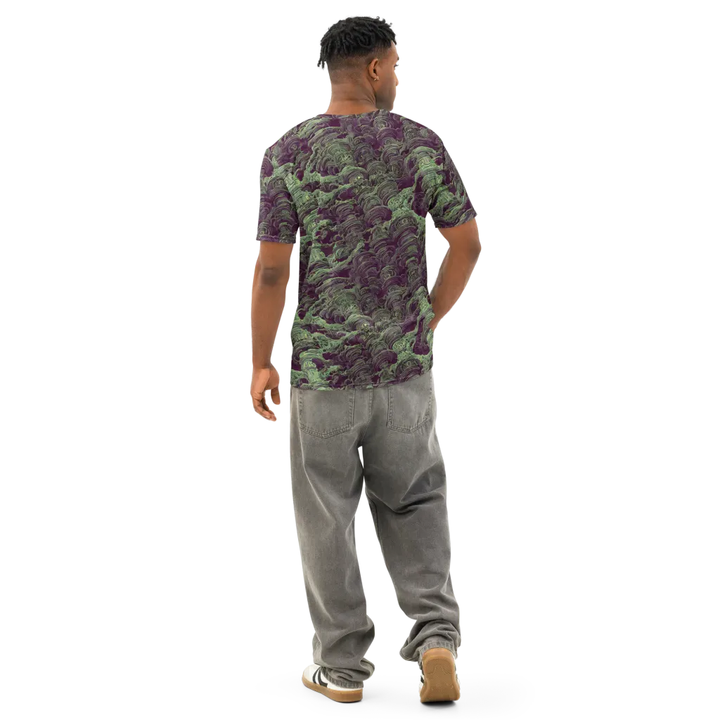 Knab Whorls on Men's Cotton Crew Neck T-Shirt — Back