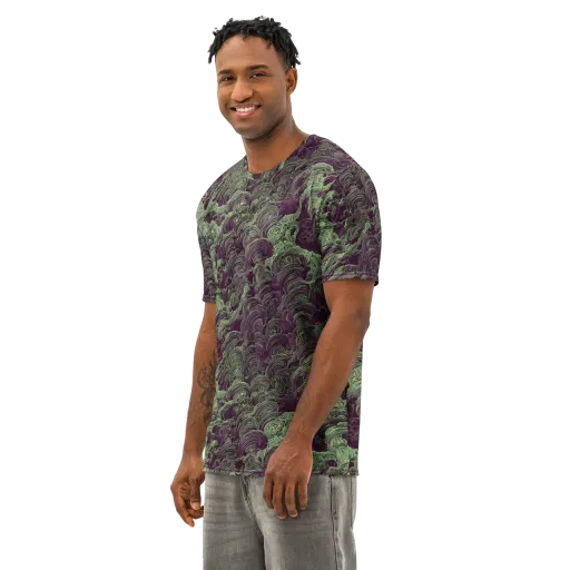 Knab Whorls on a Men's Cotton Crew Neck T-Shirt