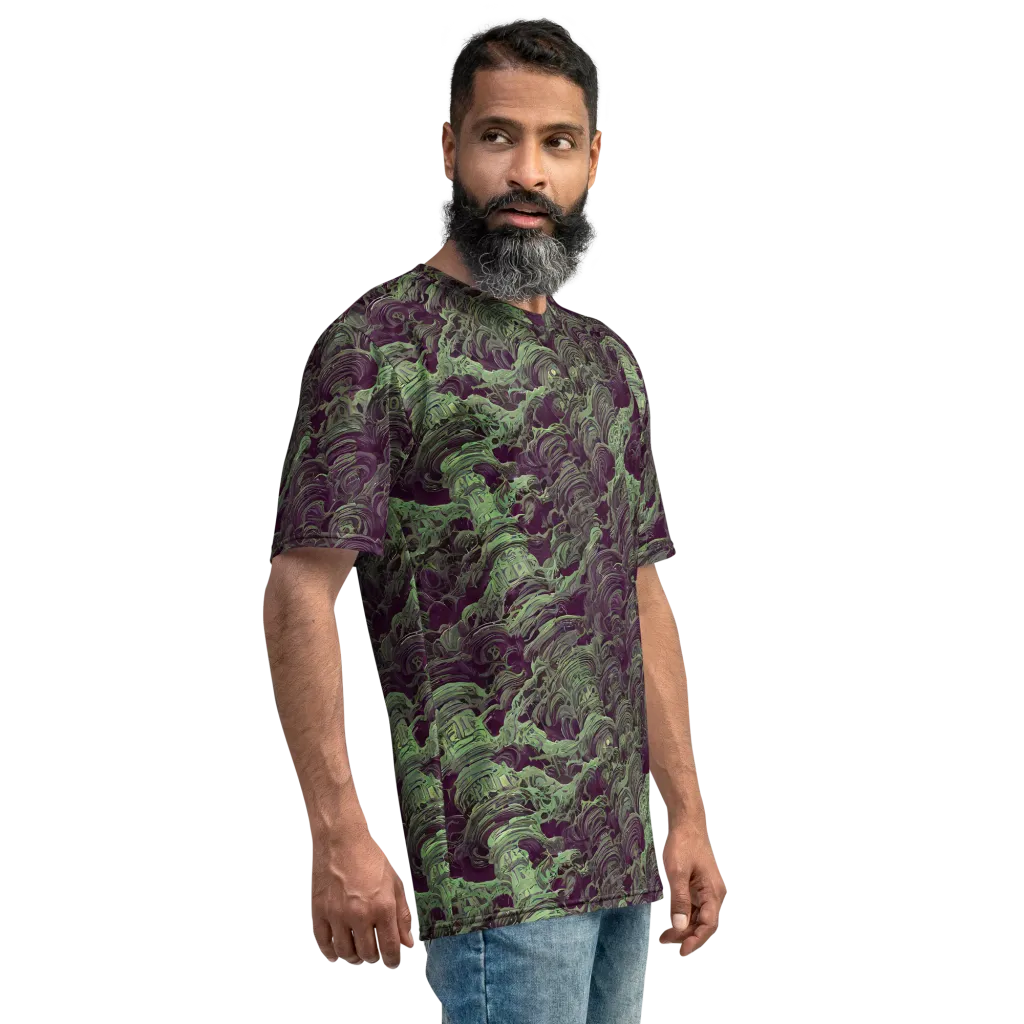 Knab Whorls on Men's Crew Neck T-Shirt — Right