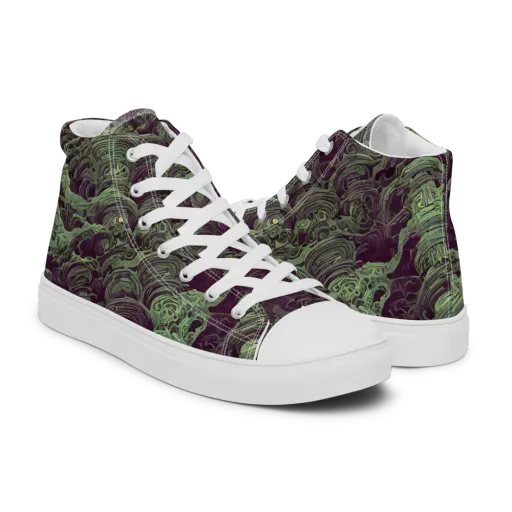 Knab Whorls on a Men's High Top Canvas Shoes
