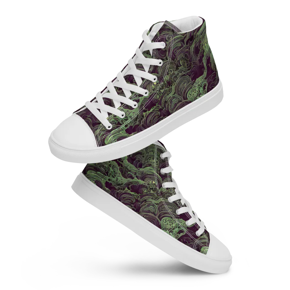 Knab Whorls on Men's High Top Canvas Shoes — Front