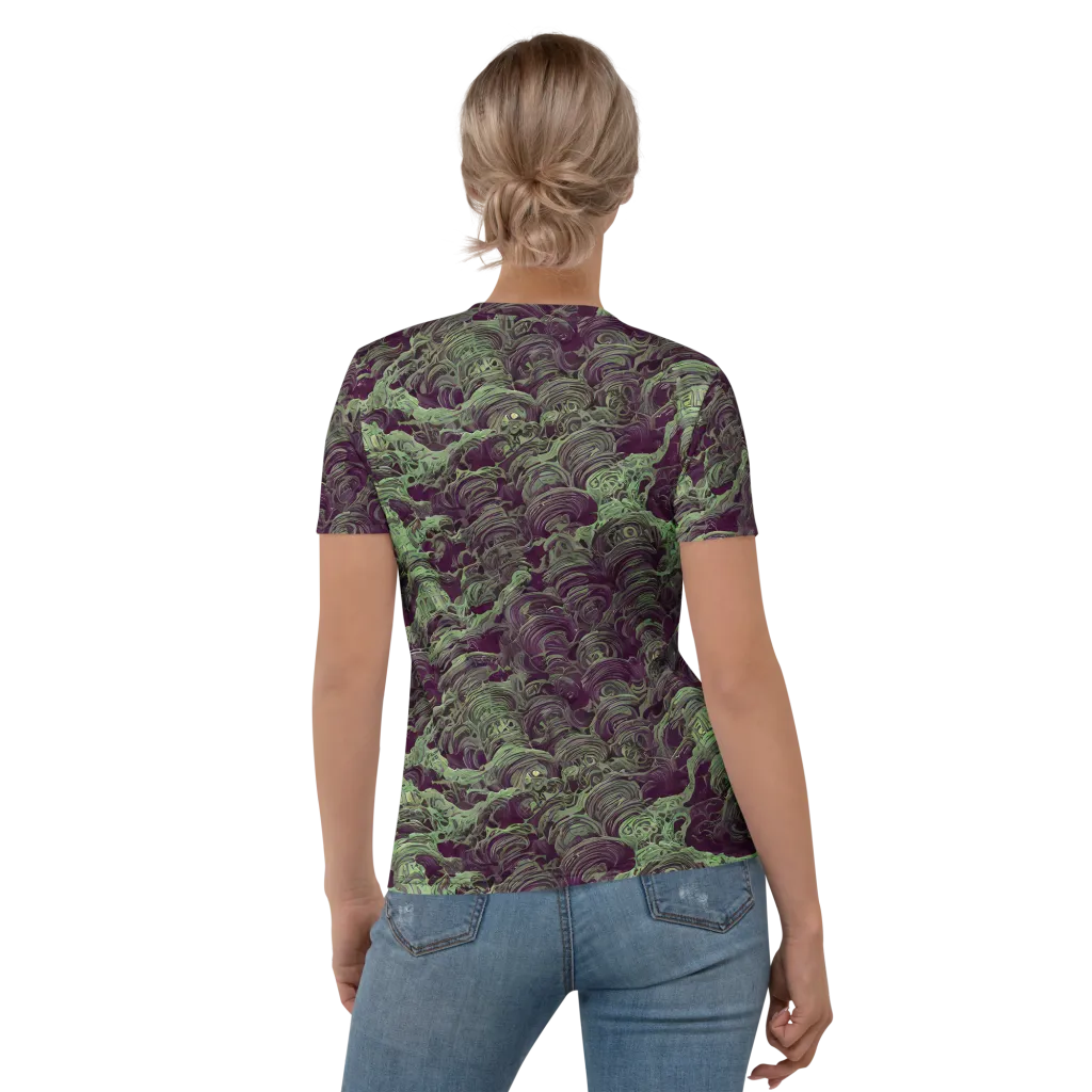 Knab Whorls on Women's Crew Neck T-Shirt — Back