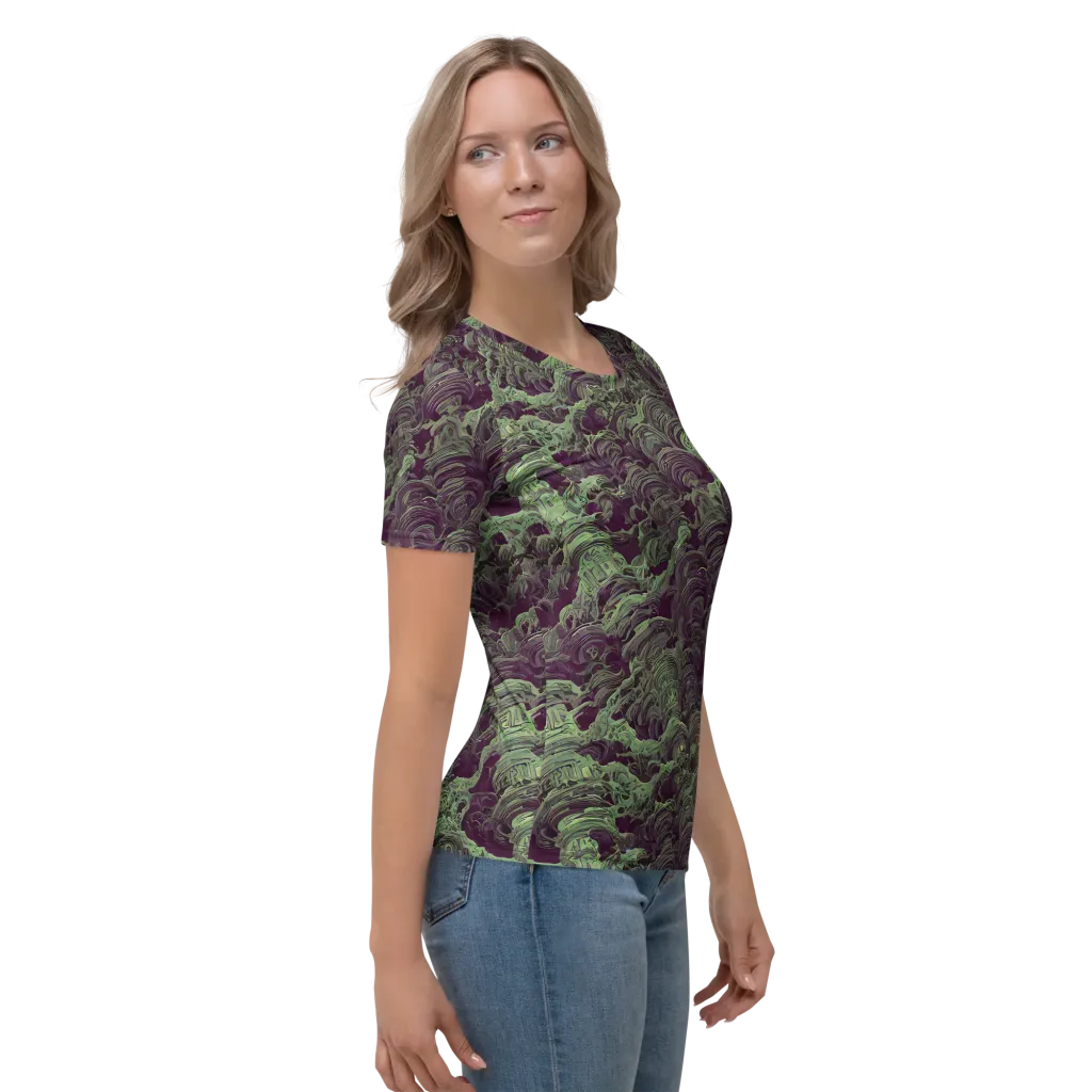 Knab Whorls on Women's Crew Neck T-Shirt — Right