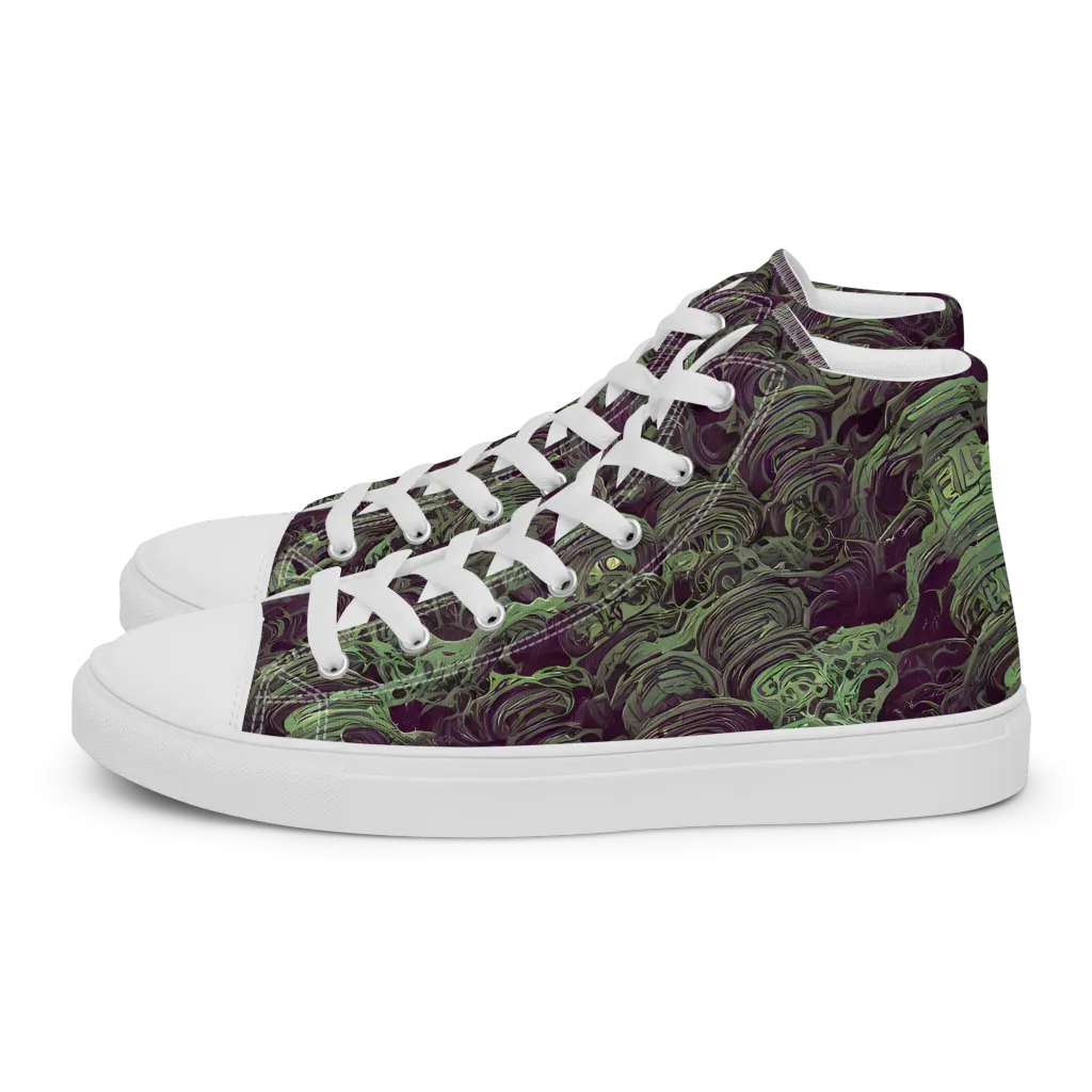 Knab Whorls on Women's High Top Canvas Shoes — Left
