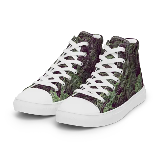Knab Whorls on a Women's High Top Canvas Shoes