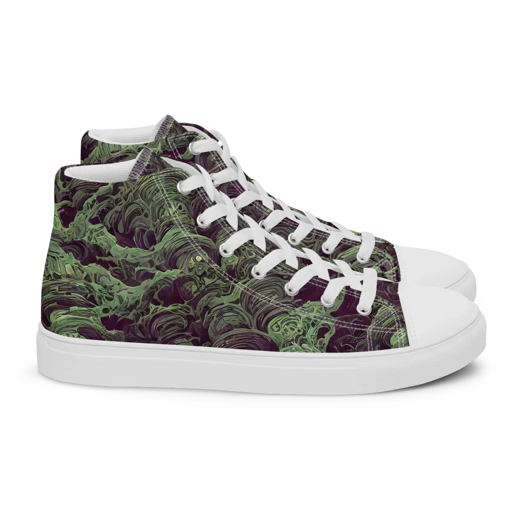 Knab Whorls on Women's High Top Canvas Shoes — Right