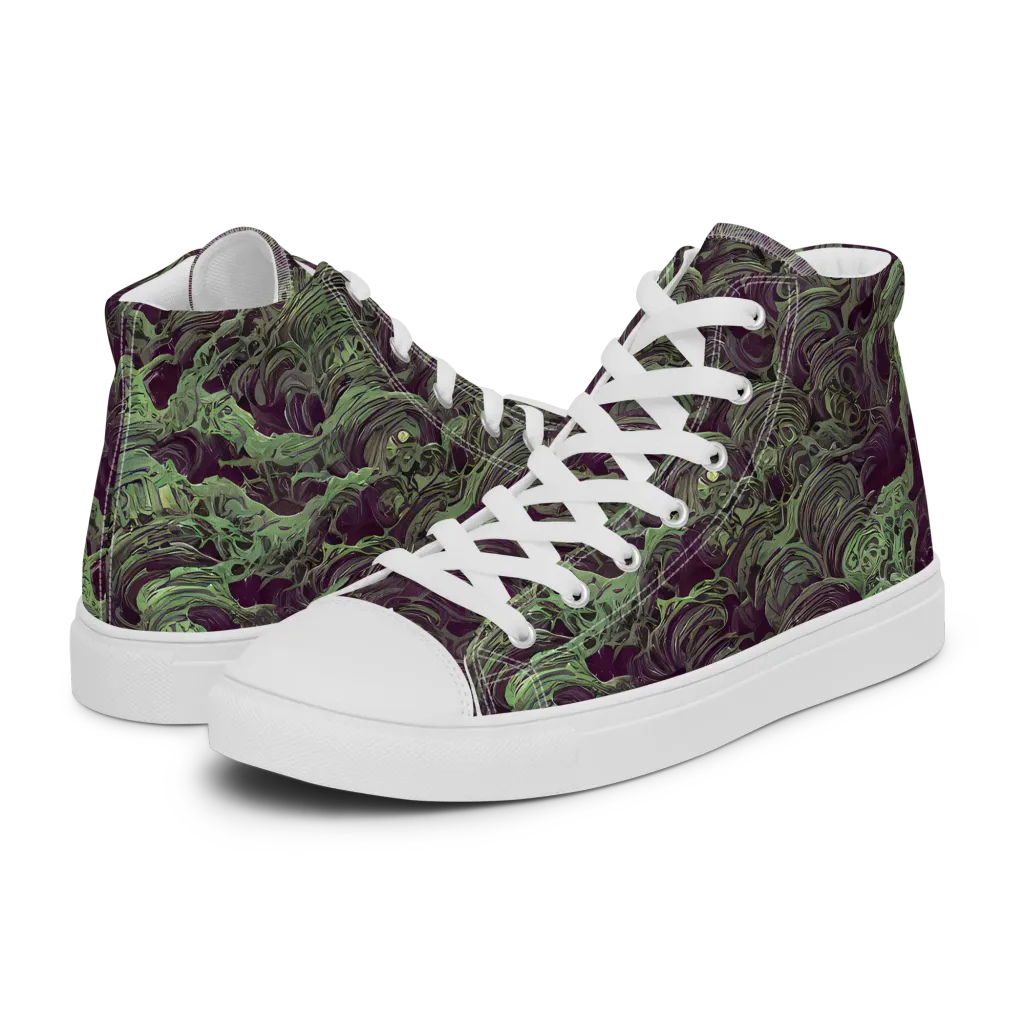 Knab Whorls on Women's High Top Canvas Shoes — Left