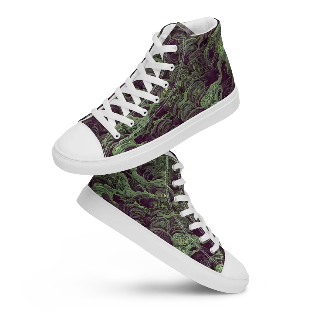 Knab Whorls on Women's High Top Canvas Shoes — Front