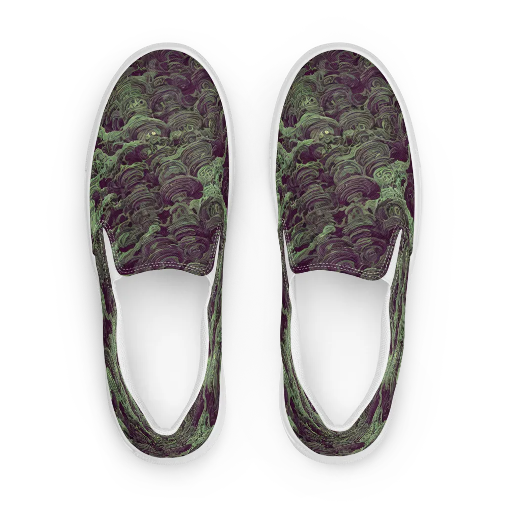 Knab Whorls on Men's Slip-On Canvas Shoes — Front