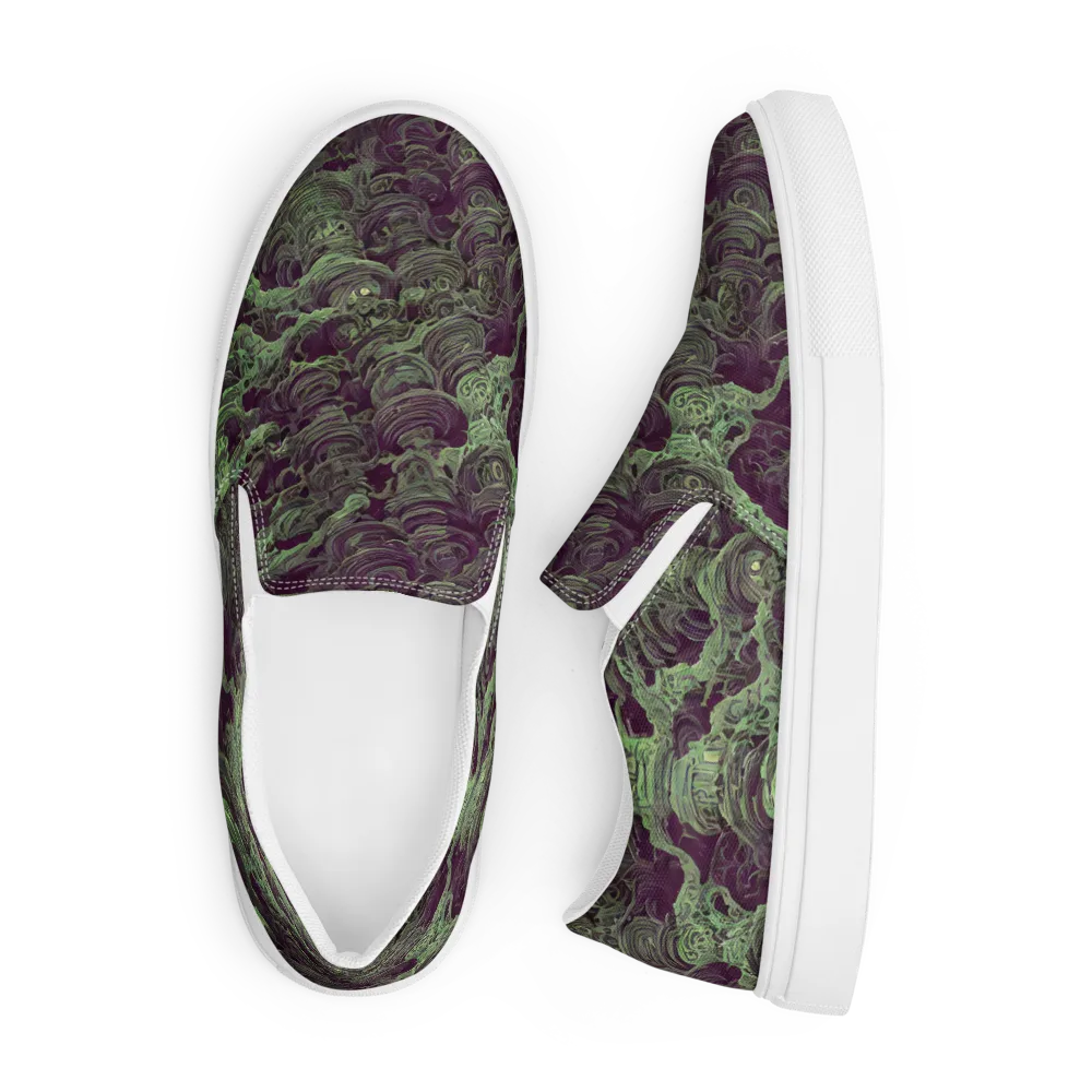 Knab Whorls on Men's Slip-On Canvas Shoes — Front