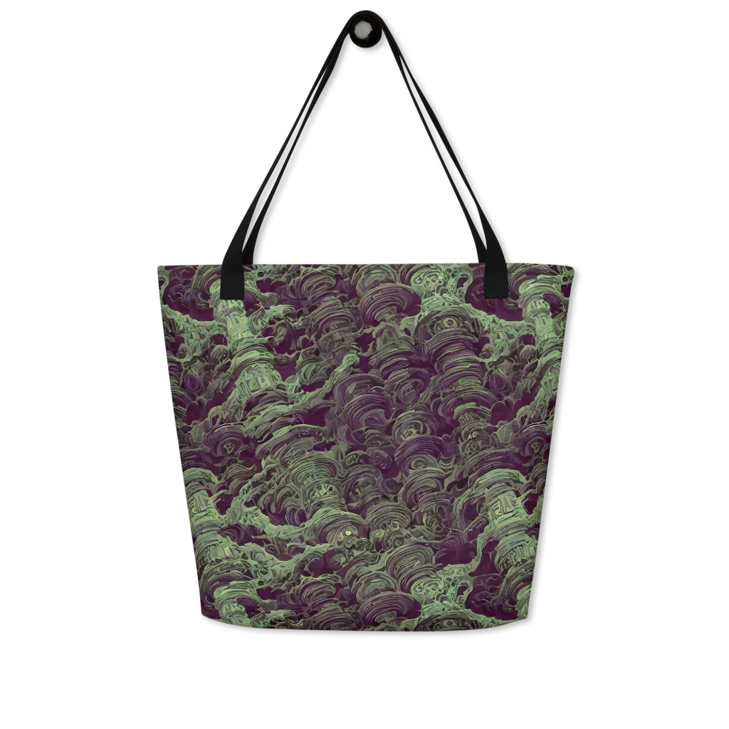 Knab Whorls on Large Tote Bag W/ Pocket — Front