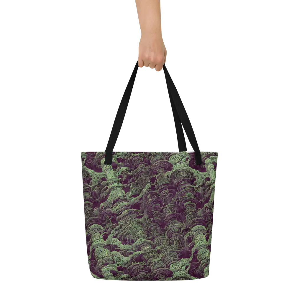 Knab Whorls on Large Tote Bag W/ Pocket — Front