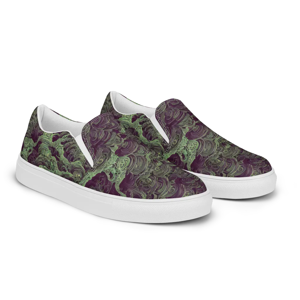 Knab Whorls on Women's Slip-On Canvas Shoes — Right Front
