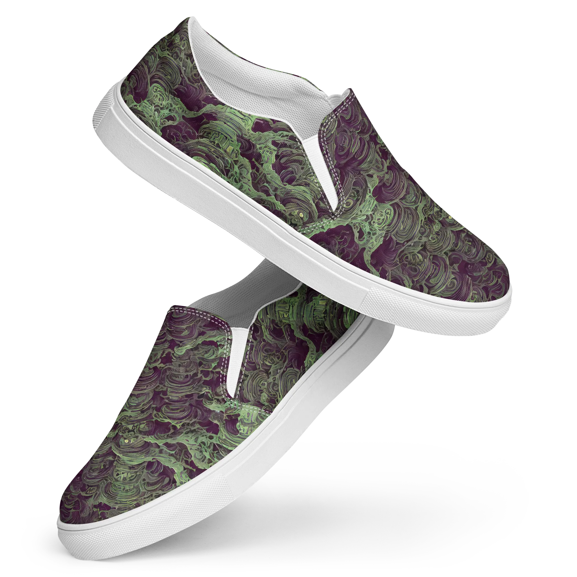Knab Whorls on Women's Slip-On Canvas Shoes — Front